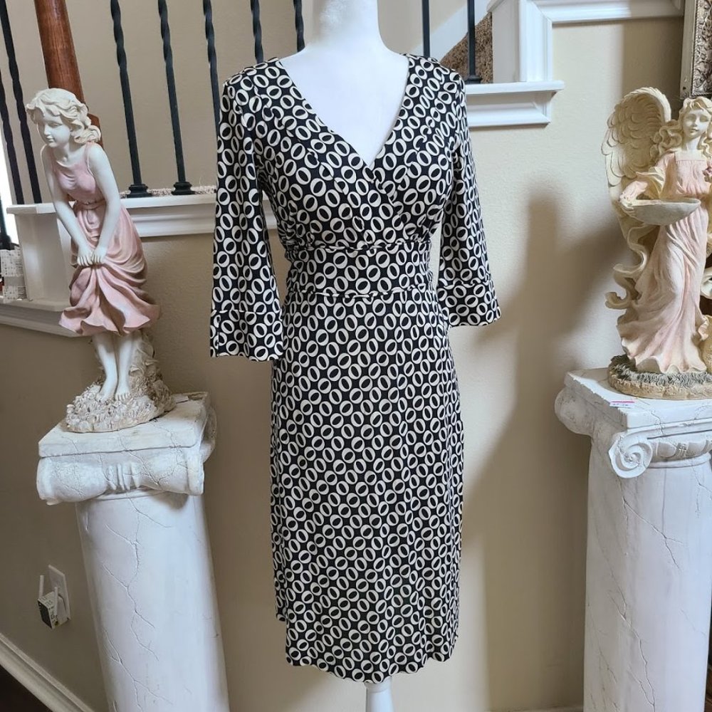 Diane von Furstenberg Fit & Flare Silk Dress sz 8